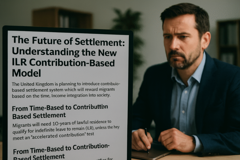 The Future of Settlement: Understanding the New ILR Contribution-Based Model
